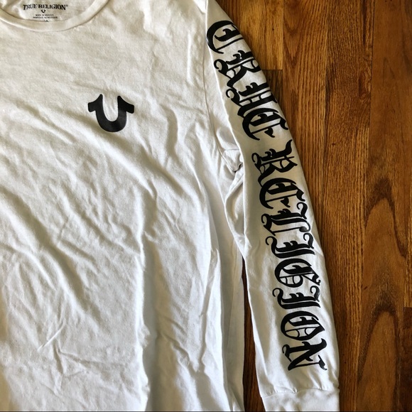 True Religion long sleeve white tee. Size L - Picture 4 of 6